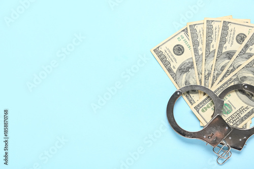 Handcuffs with dollar bankn...