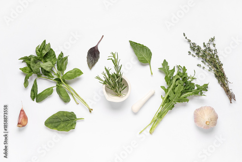 Composition with fresh herb...