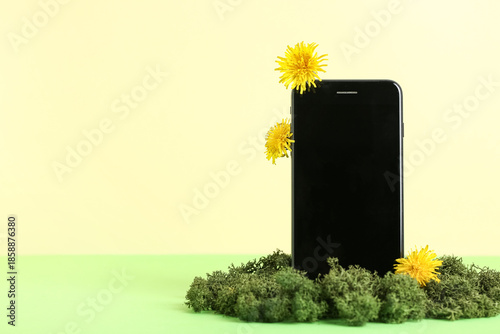 Mobile phone with moss and ...