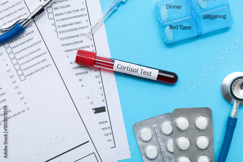Blood sample of cortisol wi...