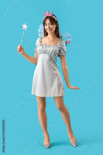 Young woman in fairy costum...