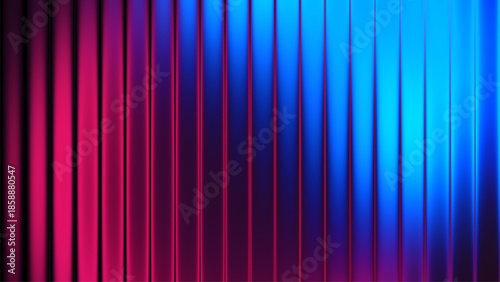 Vertical waves of futuristic fractal glass with soft blurred gradient. Waves ribbed translucent surface with soft blurred gradient evokes futuristic light, digital depth and elegant optical distortion
