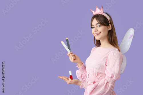 Young woman in fairy costum...