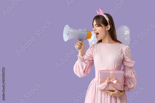 Young woman in fairy costum...