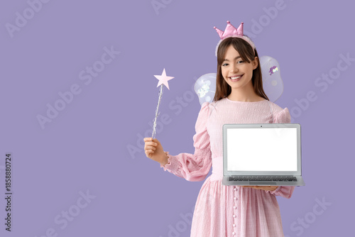 Young woman in fairy costum...