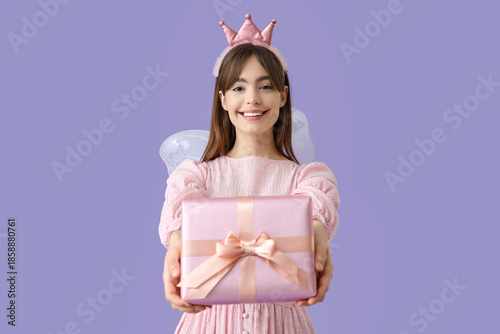 Young woman in fairy costum...