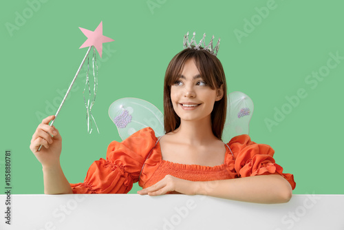 Young woman in fairy costum...