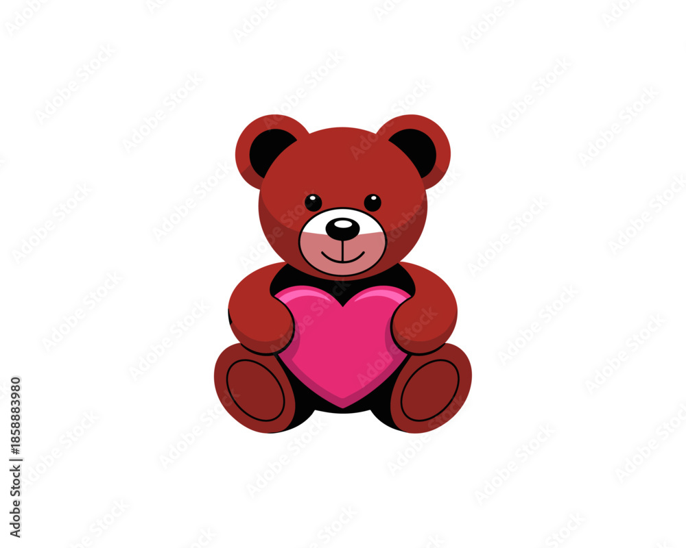 Naklejka premium Happy Teddy Day, february valentine celebration 10th with cute teddy bear, spreading love, warmth, comfort, and joy on this adorable special occasion, Happy Teddy Bear Day vector design Teddy Day