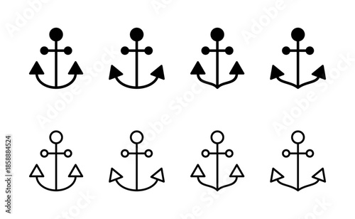 Anchor icon vector. Anchor sign and symbol. Anchor marine icon.