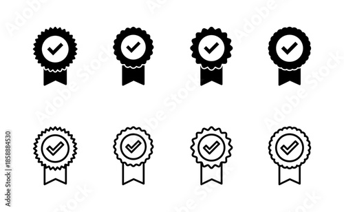 Approved icon vector. Certified Medal Icon