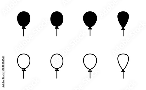 Balloon icon vector. Party balloon sign and symbol