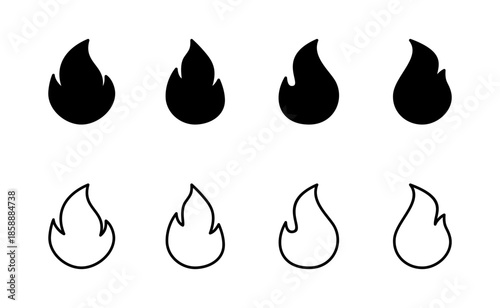 Fire icon vector. fire sign and symbol