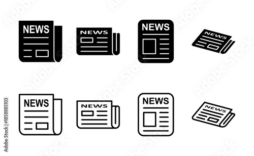Newspaper icon vector. news paper sign and symbolign