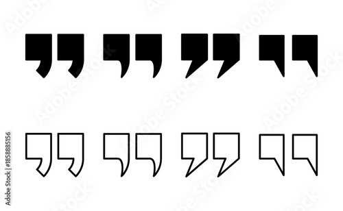 Quote icon vector. Quotation mark sign and symbol