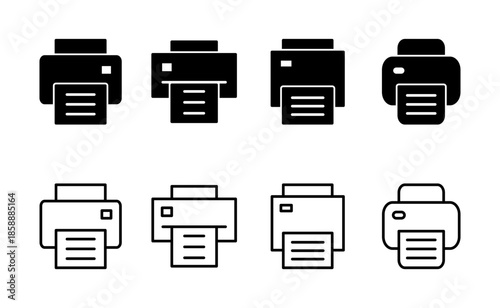 Print icon vector. printer sign and symbol