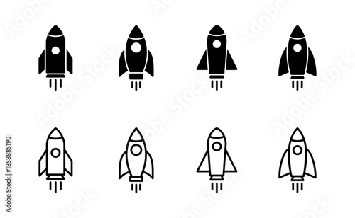 Rocket icon vector. Startup sign and symbol. rocket launcher icon