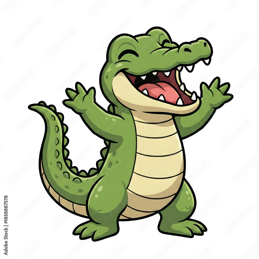 Fototapeta premium funny crocodile mascot