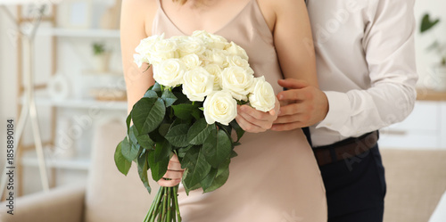Young couple in love with w...
