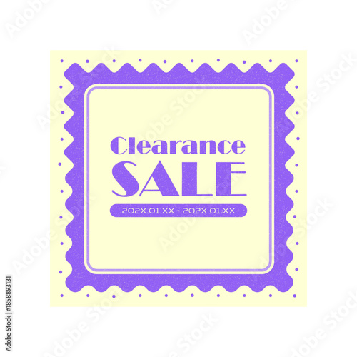 80sクリアランスセール_イエロー×パープル