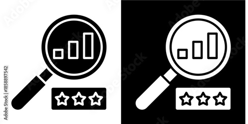 Performance Rating  Icon Set White Style Collection