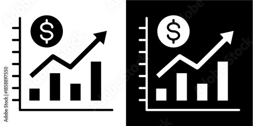 Growth Indicator  Icon Set White Style Collection