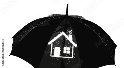 House Protection: Umbrella Shielding Home from Risks and Uncertainties.