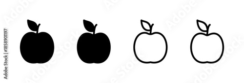 Apple icon vector illustration. Apple sign and symbols for web design.