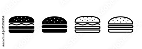 Burger icon vector illustration. burger sign and symbol. hamburger