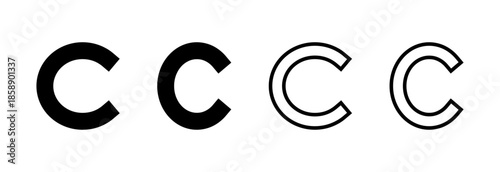 Copyright icon vector illustration. copyright sign and symbol