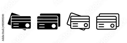 Credit card icon vector illustration. Credit card payment sign and symbol