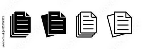 Document icon vector illustration. Paper sign and symbol. File Icon