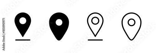Pin icon vector illustration. Location sign and symbol. destination icon. map pin