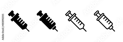 Syringe icon vector illustration. injection sign and symbol. vaccine icon