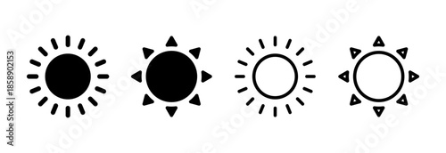 Sun icon vector illustration. Brightness sign and symbol.