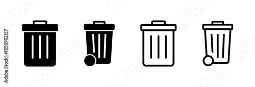 Trash icon vector illustration. trash can icon. delete sign and symbol.