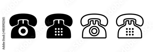 Telephone icon vector illustration. phone sign and symbol