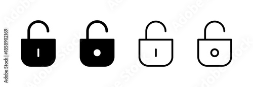 Unlock icon vector illustration. Unlock sign and symbol. unlocked padlock icon