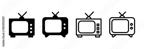 Tv icon vector illustration. television sign and symbol
