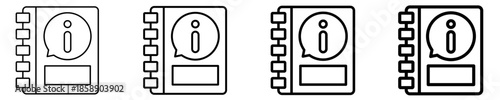 Information Directory Icon Set Different Style Collection