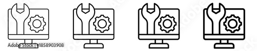It Support Icon Set Different Style Collection