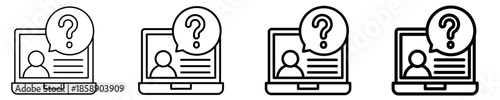 Online Help Icon Set Different Style Collection