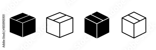 Box icon set. box vector icon, package, parcel