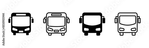 Bus icon set. bus vector icon