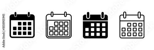 Calendar icon set. Calender symbol. calendar vector icon