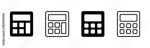 Calculator icon set. Accounting calculator icon. calculator vector