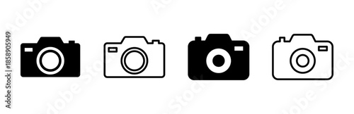 Camera icon set. photo camera icon. camera photography icon.