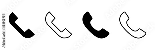 Call icon set. telephone icon vector. phone icon vector. contact us