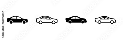 Car icon set. car vector icon. small sedan