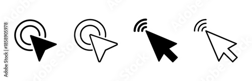 Click icon set. pointer arrow icon. cursor icon vector