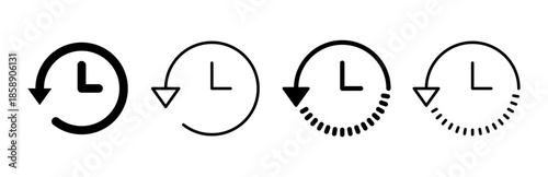 History icon set. recent event history